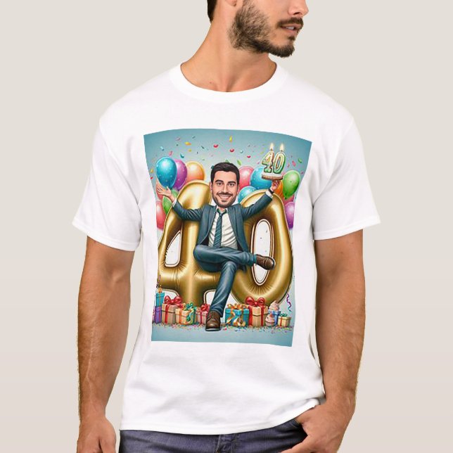 "Custom caricature-Send your photo for design" T-Shirt (Front)