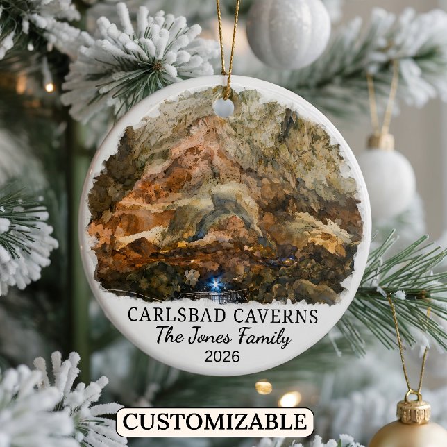 Custom Carlsbad Caverns National Park, New Mexico Ceramic Tree Decoration (Creator Uploaded)