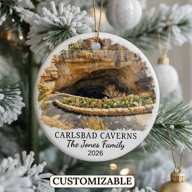 Custom Carlsbad Caverns National Park, New Mexico Ceramic Tree Decoration (Creator Uploaded)