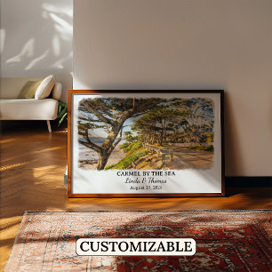 Custom Carmel By The Sea Wall Art, California Poster