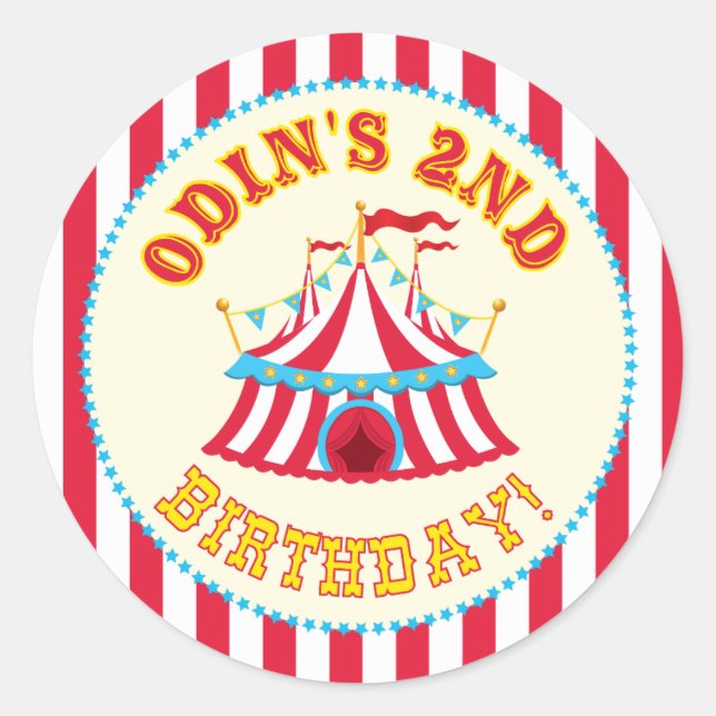 Custom Carnival Sticker with Custom name Corbin (Front)