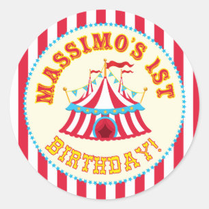 Custom Carnival Sticker with Custom name Massimo