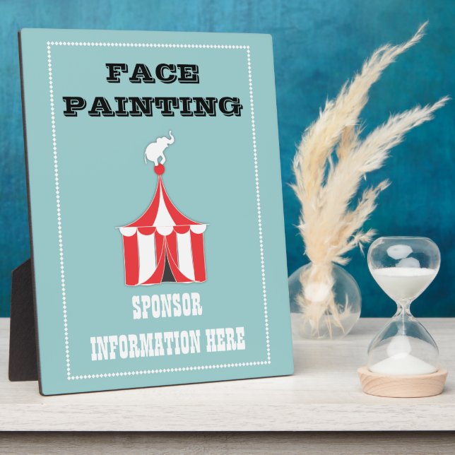 CUSTOM Carnival Table Signs Plaque (Side)