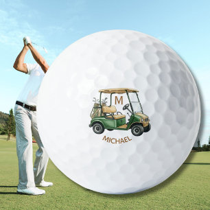 Custom Cart Clubs Monogram Name Golf Balls