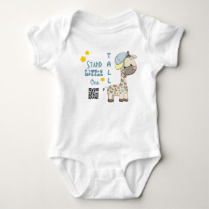 Custom Cartoon Baby Boy Giraffe  Bodysuit
