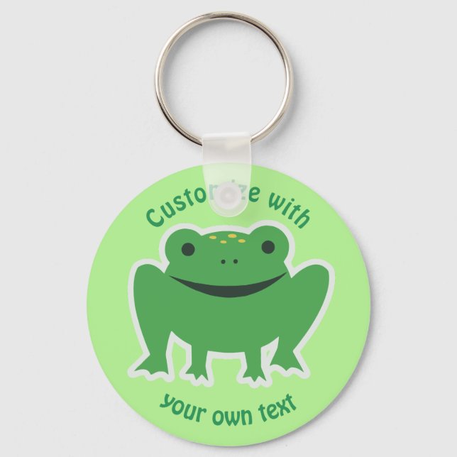 Custom Cartoon Frog Key Ring (Front)