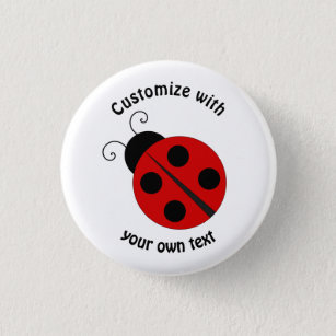 Custom Cartoon Ladybug 3 Cm Round Badge