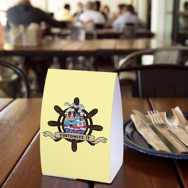 Custom Cartoon Sailor Nautical Ship Wheel ver. 2 (Insitu(Restaurant))