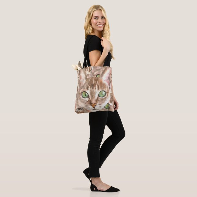 Custom Cat Design | Personalised Cat Tote Bag (On Model)