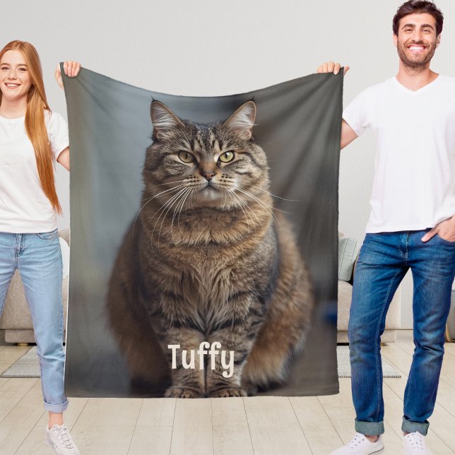 Custom Cat Fleece Blanket Pet Parent Gift Idea  (Creator Uploaded)