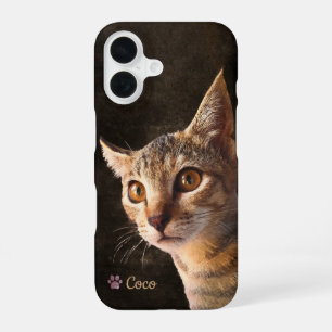 Custom Cat Kitten Pet Dog Photo Template iPhone 16 Case