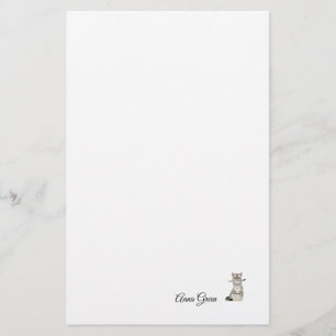 Custom Cat Knitting Needle Simple Stationery Paper