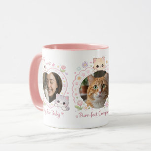 Custom Cat Lover Mug with 3 Photos   Personalized 