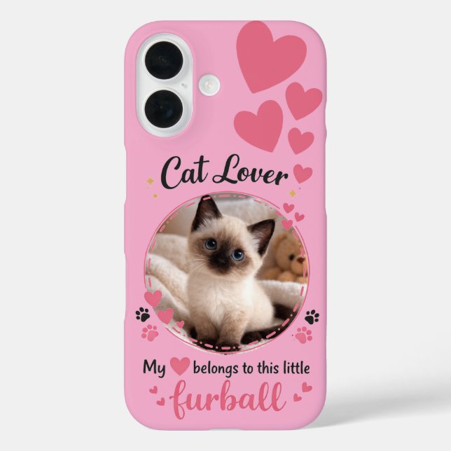 Custom Cat Lover Phone Case with Photo  (Back)