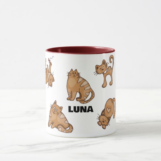 Custom Cat Mug – Personalised Gift for Pet Lovers  (Center)