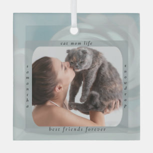 Custom Cat Mum Life Pet Photo Keepsake Ornament