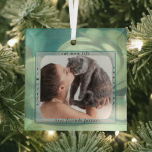 Custom Cat Mum Life Pet Photo Keepsake Ornament