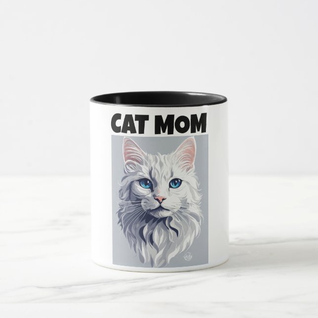 Custom Cat Mum Mug - Purrfect Mother's Day Gift (Center)