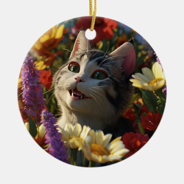 "Custom Cat Ornaments for the perfect holiday's " (Front)