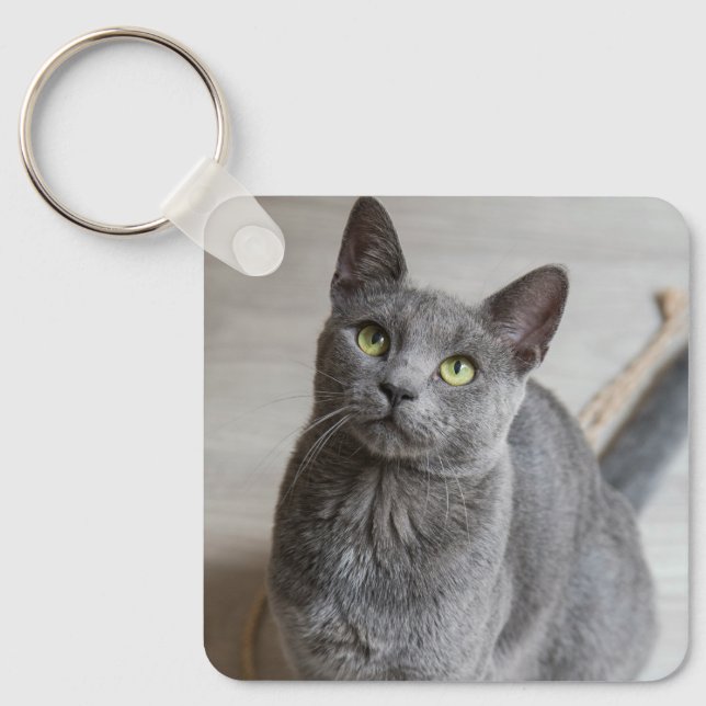 Custom Cat Pet Photo  Key Ring (Front)