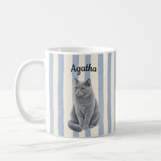 Custom Cat Photo Mug, Personalized Cat Name Coffee Mug