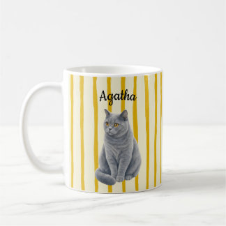 Custom Cat Photo Mug, Personalized Cat Name Coffee Mug