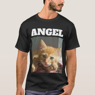 CUSTOM CAT PHOTO PET PERSONALIZED BLACK T-SHIRT