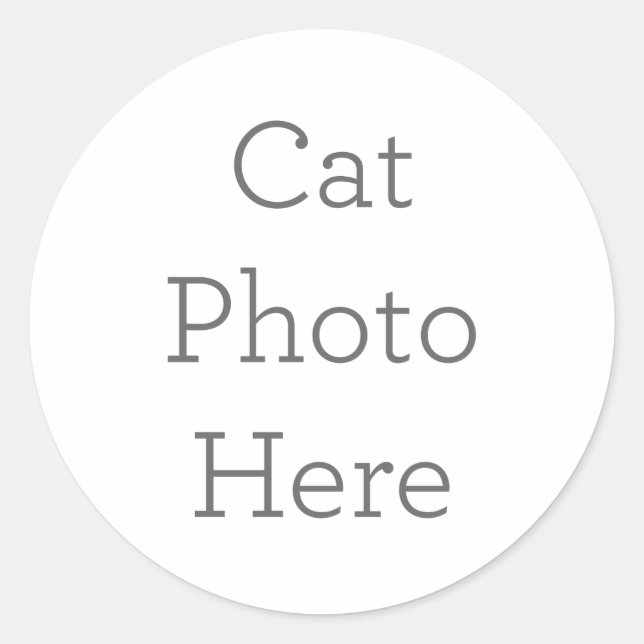 Custom Cat Photo Sticker Gift (Front)