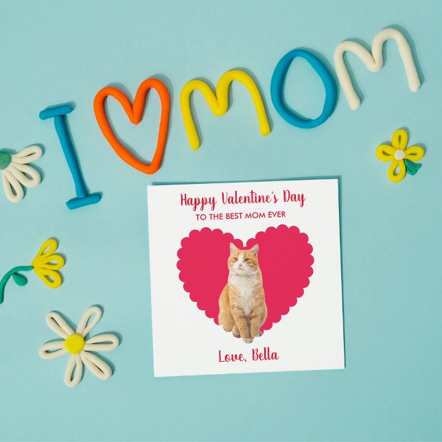 Custom Cat Photo Valentine's Day Holiday Card (Creator Uploaded)