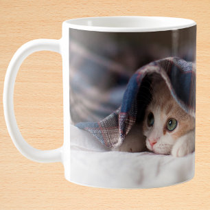 Custom Cat Photo Wrap-Around Coffee Mug