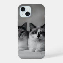 Custom Cat Portrait iPhone 15 Slim Fit Case