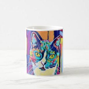 Custom Cat Portrait Painting - Gift for Cat Lovers Coffee Mug