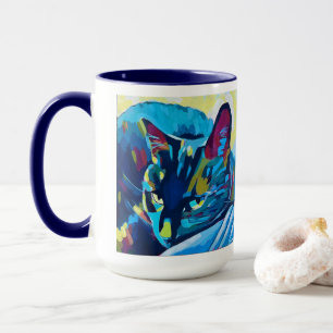 Custom Cat Portrait Painting - Gift for Cat Lovers Mug