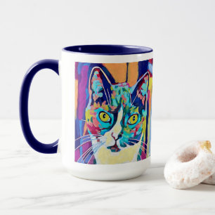 Custom Cat Portrait Painting - Gift for Cat Lovers Mug