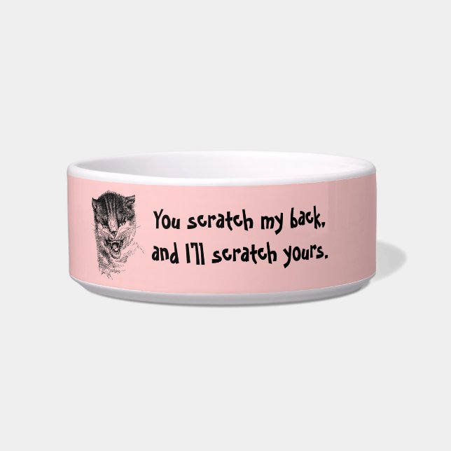 Custom Cat Saying Add Your Photo Choose Your Colou Bowl (Front)