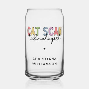 Custom CAT Scan Technologist CT Tech Gifts Can Glass