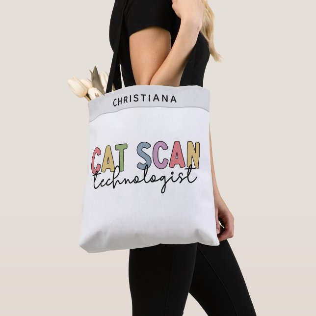 Custom CAT Scan Technologist CT Tech Gifts Tote Bag (Close Up)
