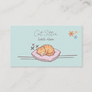 Custom Cat Sitter Business Card