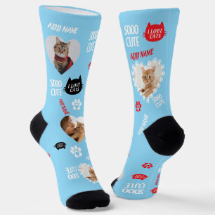 Custom Cat Socks Photo for Pet Lovers