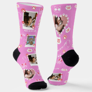 Custom Cat Socks with Photo – Personalised Pet 