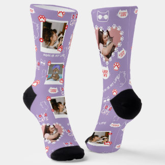 Custom Cat Socks with Photo – Personalised Pet 