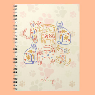 Custom Cat-Themed Personalised Notebook
