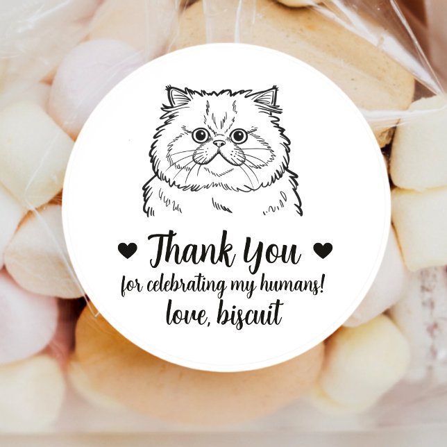 Custom Cat Wedding Favour Stickers (Creator Uploaded)