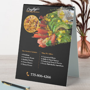 Custom Catering Table Tent Sign