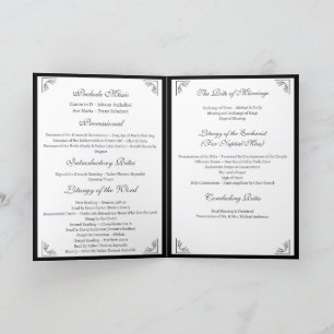 Custom Catholic Church Wedding Program Programme