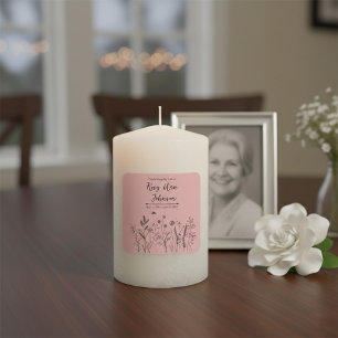 Custom Celebrate the Life Memorial Candle Square Sticker