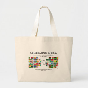 Custom CELEBRATING AFRICA Large Tote Bag