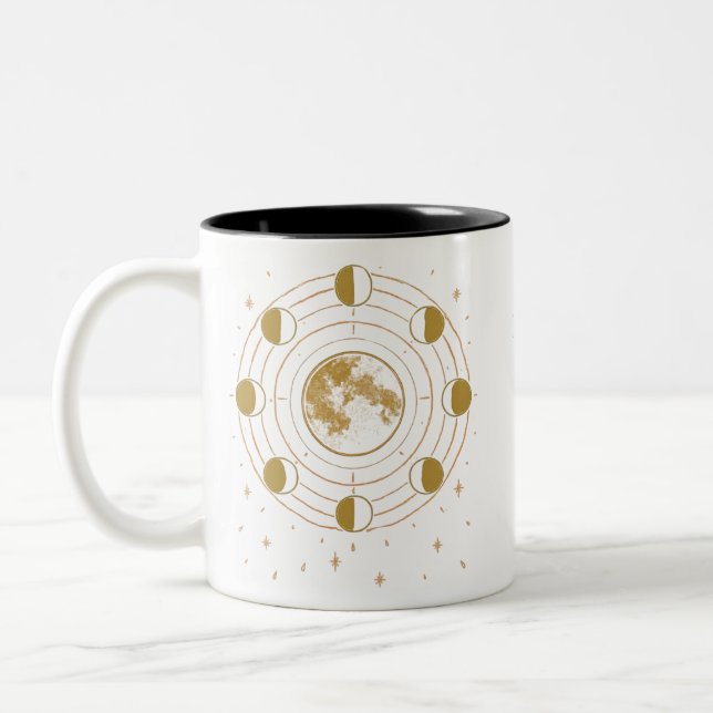 Custom Celestial Moon Phase Mug (Left)