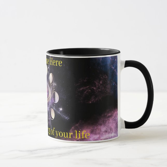 Custom Celestial Moon Phases Spiritual Coffee Mug (Right)