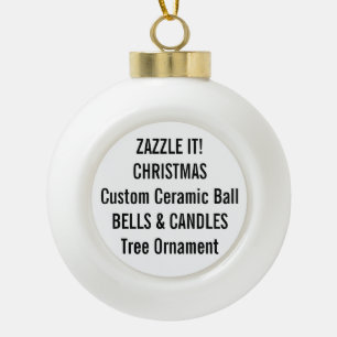Custom Ceramic Ball Christmas Tree Ornament